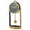 13" Gold Aluminum Tall Clock with Swinging Ball Pendulum